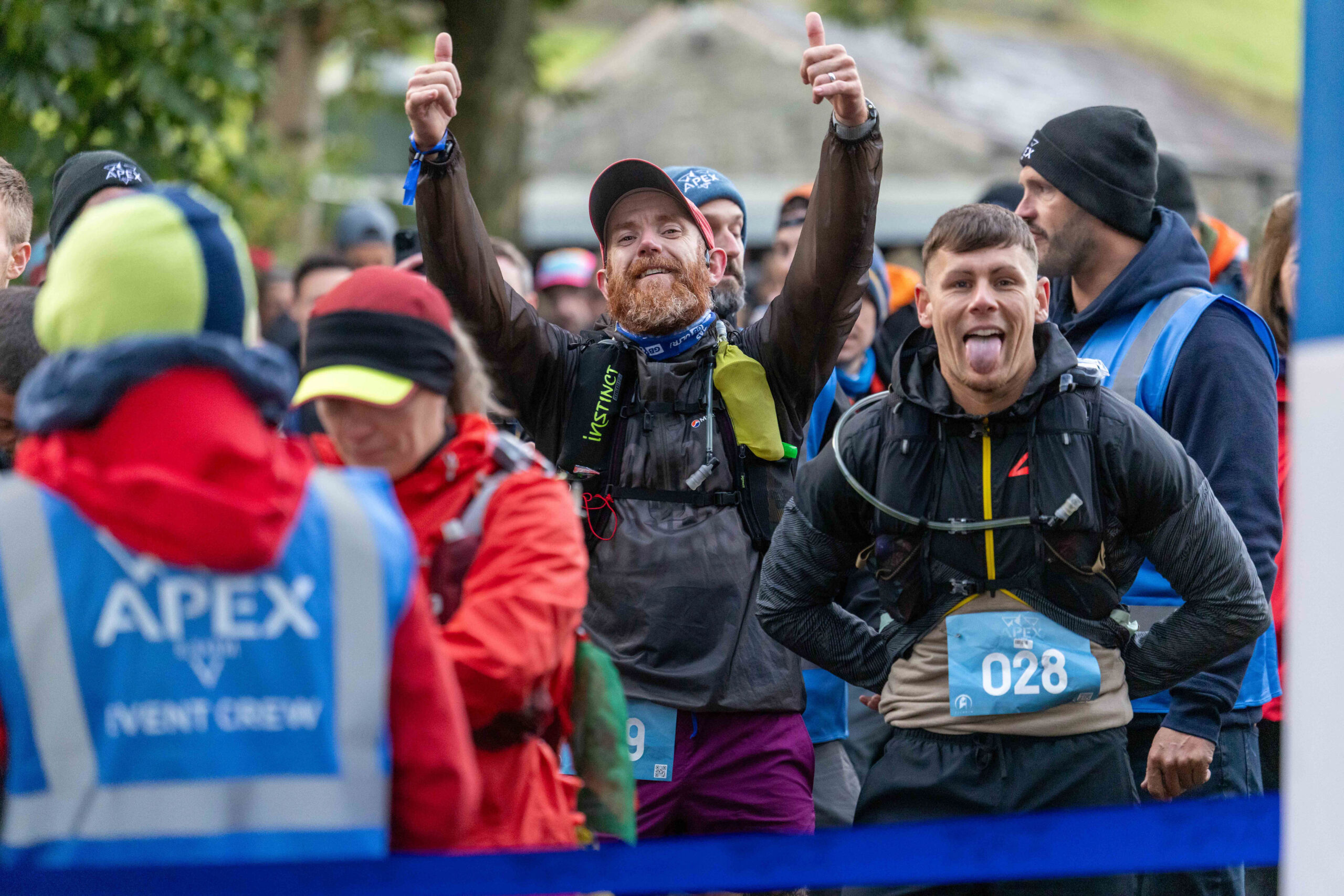 APEX Everest competition start line with happy competitors